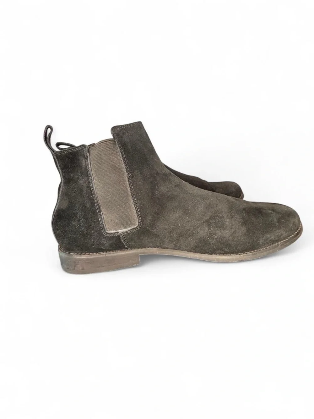 GMMIKEL Black Suede Chelsea Boots Size 10
